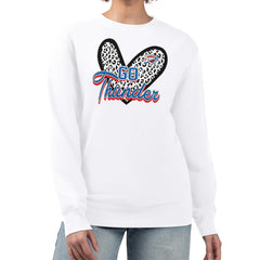 Oklahoma City Thunder G-III 4Her by Carl Banks Women's Leopard Heart Fleece Pullover Sweatshirt White outlet