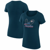 Oklahoma City Thunder G-III 4Her by Carl Banks Women's Super-Slim Fit Lightweight Leopard Heart T-Shirt Navy outlet