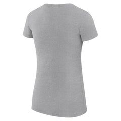 Golden State Warriors G-III 4Her by Carl Banks Women's Super-Slim Fit Lightweight Leopard Heart T-Shirt Heather Gray
