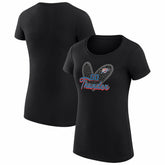 Oklahoma City Thunder G-III 4Her by Carl Banks Women's Super-Slim Fit Lightweight Leopard Heart T-Shirt Black