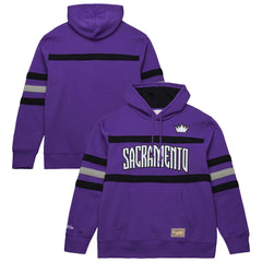 Sacramento Kings Hardwood Classics Nights Head Coach Pullover Hoodie Purple - Mitchell & Ness