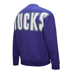 Milwaukee Bucks Hardwood Classics There & Back 2.0 Vintage Pullover Sweatshirt Purple - Mitchell & Ness