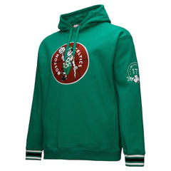 Boston Celtics Chainstitch Applique Vintage Heavyweight Pullover Hoodie Kelly Green - Mitchell & Ness