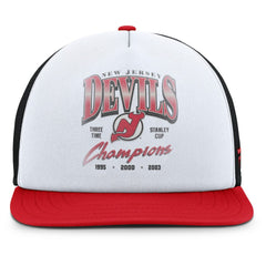 New Jersey Devils Fanatics Decades Collection Foam Front Snapback Hat - White/Red | US 202097341