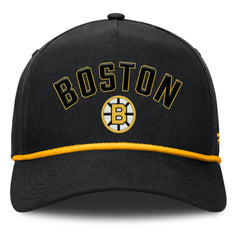 Boston Bruins Fanatics Decades Collection A-Frame Rope Adjustable Hat - Black | US 202097344
