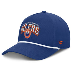 Edmonton Oilers Fanatics Decades Collection A-Frame Rope Adjustable Hat - Royal | US 202097347