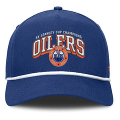 Edmonton Oilers Fanatics Decades Collection A-Frame Rope Adjustable Hat - Royal | US 202097347