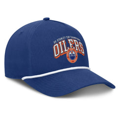 Edmonton Oilers Fanatics Decades Collection A-Frame Rope Adjustable Hat - Royal | US 202097347