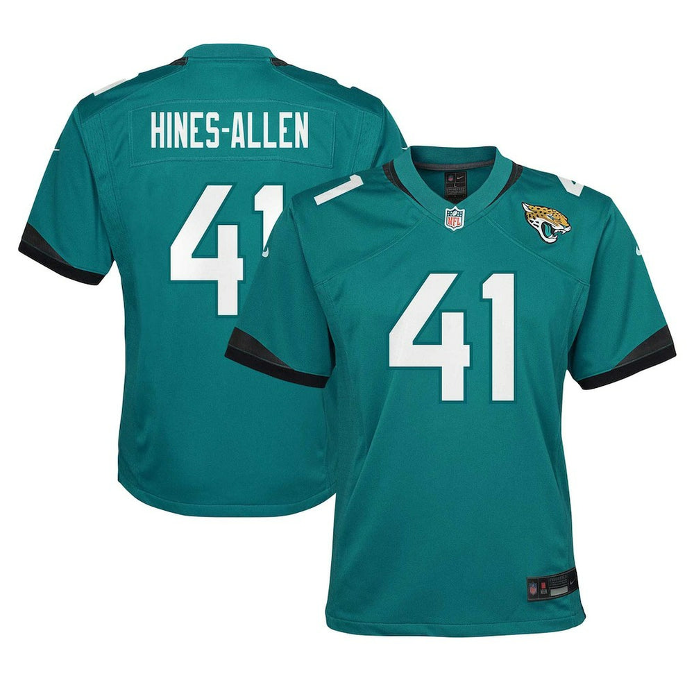 Josh Hines-Allen Jacksonville Jaguars Youth Game Jersey - Teal Jerseys