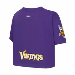 J.J. McCarthy Minnesota Vikings Pro Standard Women's Player Name & Number Cropped Boxy T-Shirt - Purple T-shirts