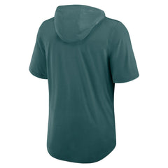 Philadelphia Eagles Lockup Tri-Blend Hoodie T-Shirt - Midnight Green Hoodies
