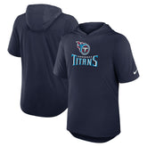 Tennessee Titans Lockup Tri-Blend Hoodie T-Shirt - Navy Hoodies