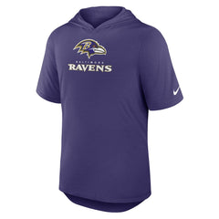 Baltimore Ravens Lockup Tri-Blend Hoodie T-Shirt - Purple Hoodies