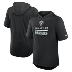Las Vegas Raiders Lockup Tri-Blend Hoodie T-Shirt - Black Hoodies