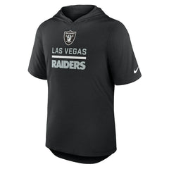 Las Vegas Raiders Lockup Tri-Blend Hoodie T-Shirt - Black Hoodies