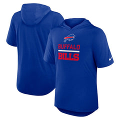 Buffalo Bills Lockup Tri-Blend Hoodie T-Shirt - Royal Hoodies