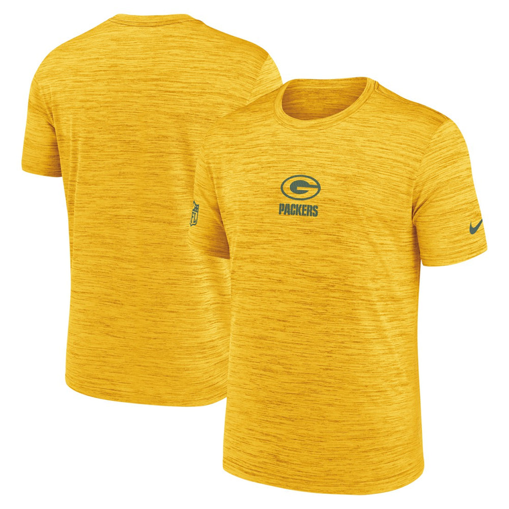 Green Bay Packers Sideline Velocity Dri-FIT T-Shirt - Gold - Gold T-shirts