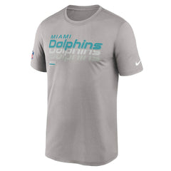 Miami Dolphins Sideline Legend Dri-FIT T-Shirt - Gray T-shirts