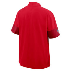 Kansas City Chiefs Sideline Short Sleeve Quarter-Zip Dri-FIT Coach Jacket - Red Jackets