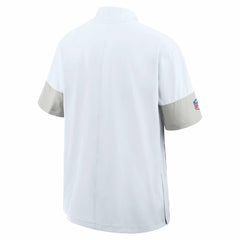 Buffalo Bills Sideline Short Sleeve Quarter-Zip Dri-FIT Coach Jacket - White Jackets