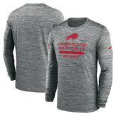 Buffalo Bills Sideline Velocity Performance Long Sleeve T-Shirt - Gray - Gray T-shirts