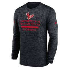 Houston Texans Sideline Velocity Performance Long Sleeve T-Shirt - Navy - Navy T-shirts