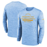 Los Angeles Chargers Sideline Velocity Performance Long Sleeve T-Shirt - Powder Blue - Powder Blue T-shirts