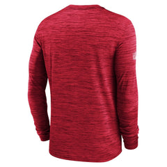 New England Patriots Sideline Velocity Performance Long Sleeve T-Shirt - Red - Red T-shirts