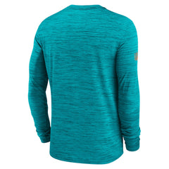 Miami Dolphins Sideline Velocity Performance Long Sleeve T-Shirt - Aqua - Aqua T-shirts