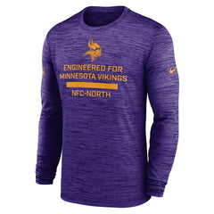 Minnesota Vikings Sideline Velocity Performance Long Sleeve T-Shirt - Purple - Purple T-shirts