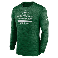 New York Jets Sideline Velocity Performance Long Sleeve T-Shirt - Green - Green T-shirts