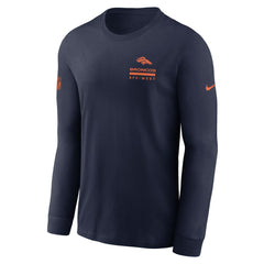 Denver Broncos Sideline Dri-FIT Long Sleeve T-Shirt - Navy T-shirts