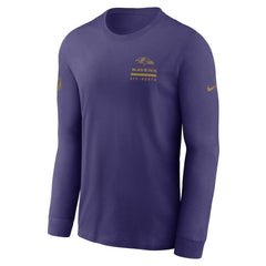 Baltimore Ravens Sideline Dri-FIT Long Sleeve T-Shirt - Purple T-shirts