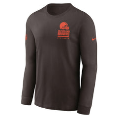 Cleveland Browns Sideline Dri-FIT Long Sleeve T-Shirt - Brown T-shirts