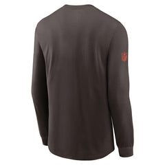 Cleveland Browns Sideline Dri-FIT Long Sleeve T-Shirt - Brown T-shirts