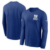 New York Giants Sideline Dri-FIT Long Sleeve T-Shirt - Royal T-shirts