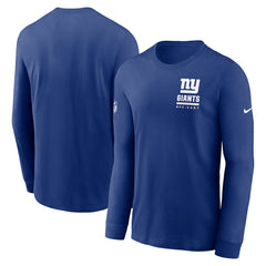 New York Giants Sideline Dri-FIT Long Sleeve T-Shirt - Royal T-shirts