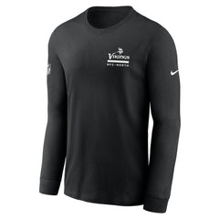 Minnesota Vikings Sideline Dri-FIT Long Sleeve T-Shirt - Black T-shirts