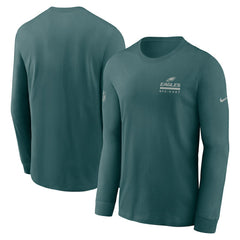 Philadelphia Eagles Sideline Dri-FIT Long Sleeve T-Shirt - Midnight Green T-shirts