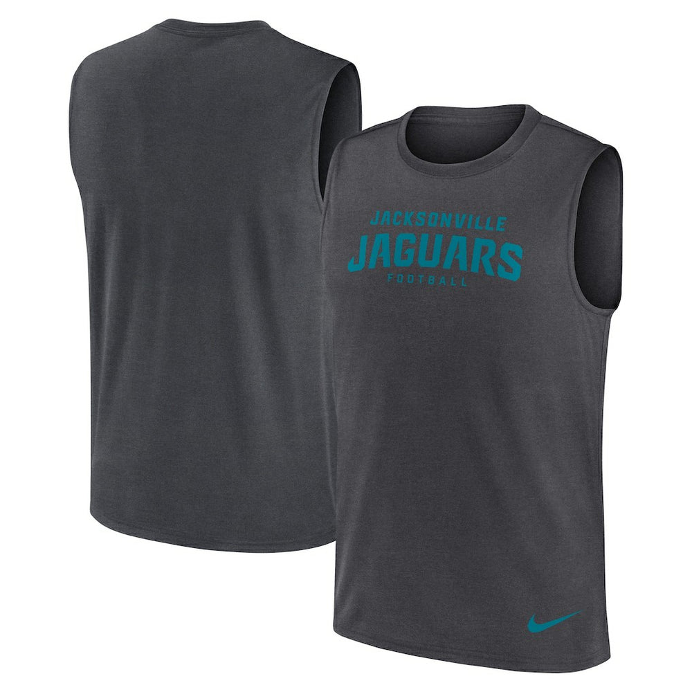 Jacksonville Jaguars Primetime Legend Dri-FIT Muscle Tank Top - Charcoal Tops