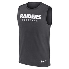 Las Vegas Raiders Primetime Legend Dri-FIT Muscle Tank Top - Charcoal Tops
