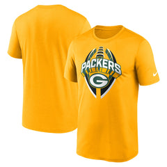 Green Bay Packers Legend Icon Performance T-Shirt - Gold T-shirts
