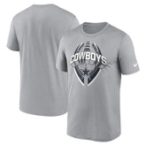 Dallas Cowboys Legend Icon Performance T-Shirt - Silver T-shirts