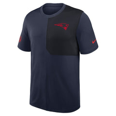 New England Patriots Sideline UV Dri-Fit Coach Shirt - Navy
