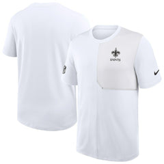 New Orleans Saints Sideline UV Dri-Fit Coach Shirt - White