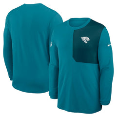 Jacksonville Jaguars Sideline Coach UV Dri-FIT Long Sleeve Shirt - Teal