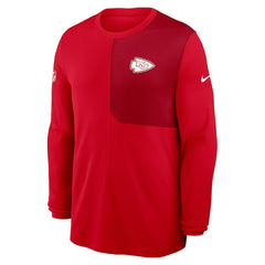 Kansas City Chiefs Sideline Coach UV Dri-FIT Long Sleeve Shirt - Red
