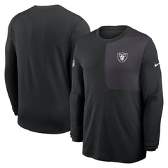 Las Vegas Raiders Sideline Coach UV Dri-FIT Long Sleeve Shirt - Black