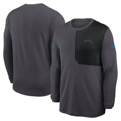 Los Angeles Chargers Sideline Coach UV Dri-FIT Long Sleeve Shirt - Gray