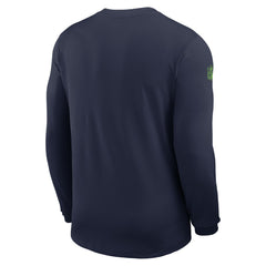 Seattle Seahawks Sideline Coach UV Dri-FIT Long Sleeve Shirt - College Navy